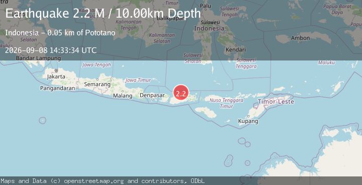 Map of Sumbawa Region, Indonesia