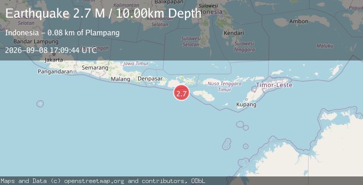 Map of Sumbawa Region, Indonesia