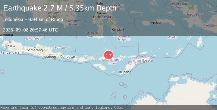 Map of Flores Region, Indonesia