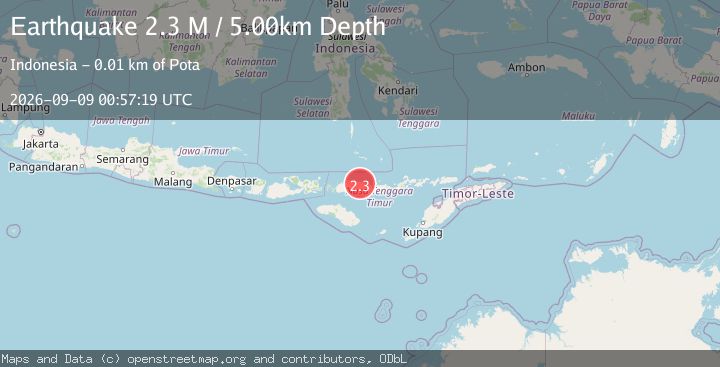 Map of Flores Region, Indonesia