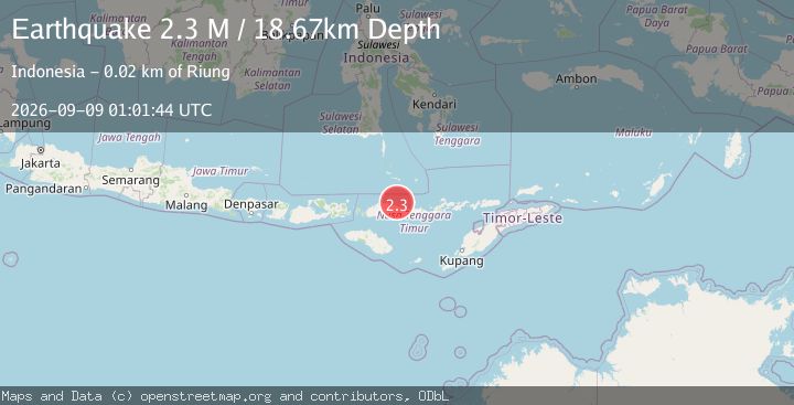 Map of Flores Region, Indonesia