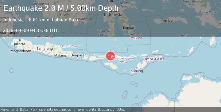 Map of Flores Region, Indonesia