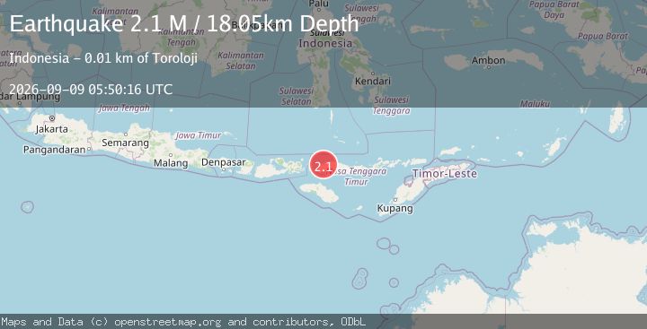 Map of Flores Region, Indonesia