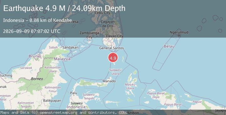 Map of Talaud Islands, Indonesia