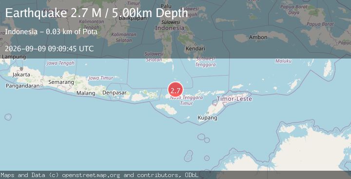 Map of Flores Region, Indonesia