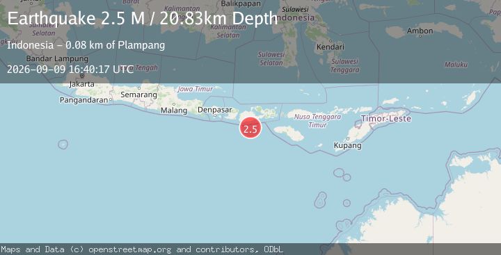 Map of Sumbawa Region, Indonesia