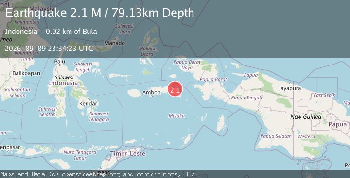 Map of Seram, Indonesia