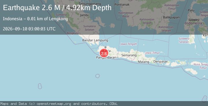 Map of Java, Indonesia