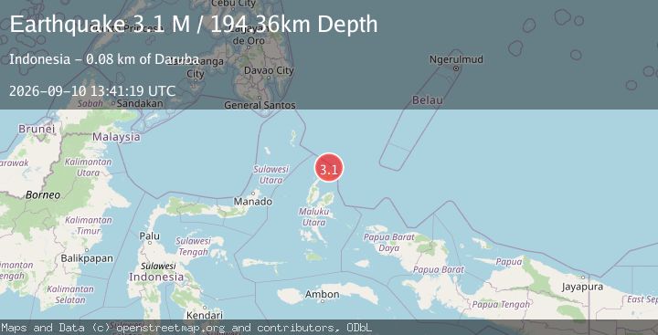 Map of Halmahera, Indonesia