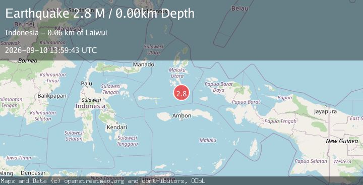Map of Halmahera, Indonesia