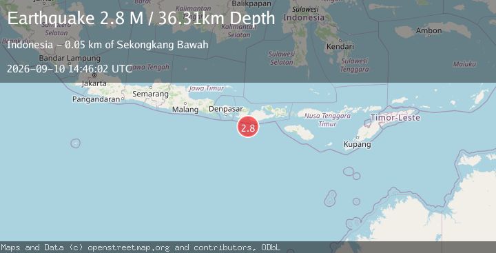 Map of Sumbawa Region, Indonesia