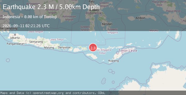 Map of Flores Region, Indonesia
