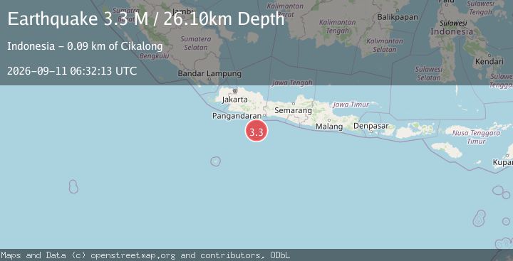 Map of Java, Indonesia