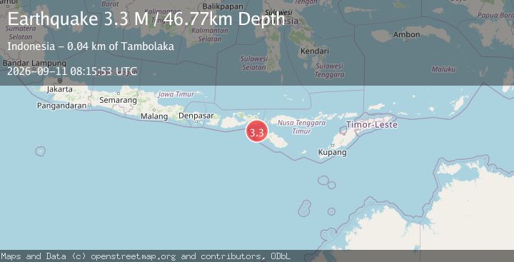 Map of Sumbawa Region, Indonesia