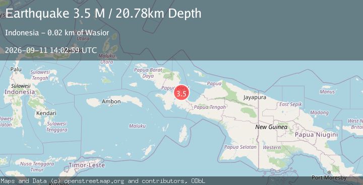 Map of West Papua Region, Indonesia
