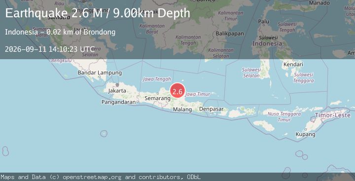 Map of Java, Indonesia