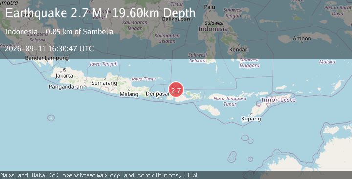 Map of Bali Sea