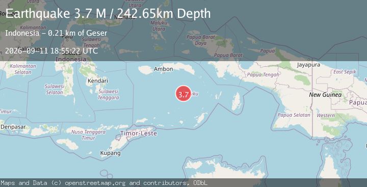 Map of Banda Sea