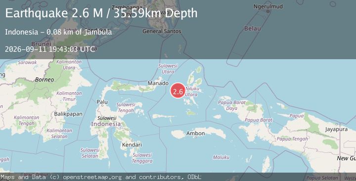 Map of Northern Molucca Sea