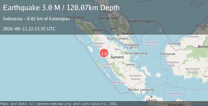 Map of Northern Sumatra, Indonesia