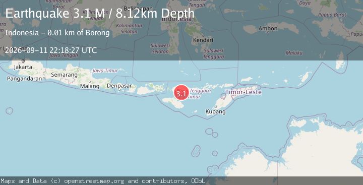Map of Flores Region, Indonesia