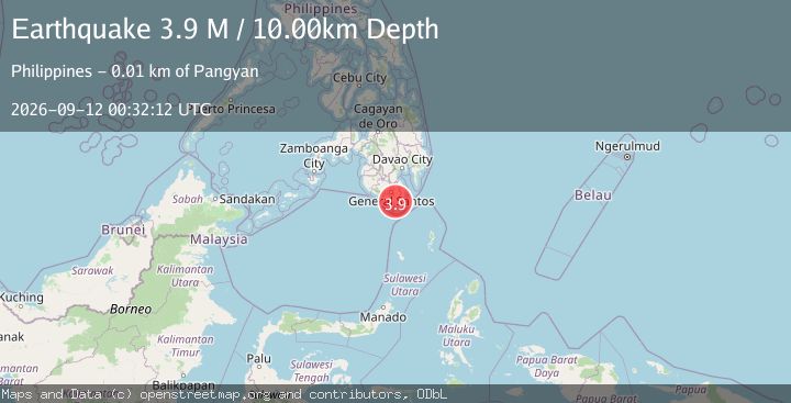 Map of Mindanao, Philippines