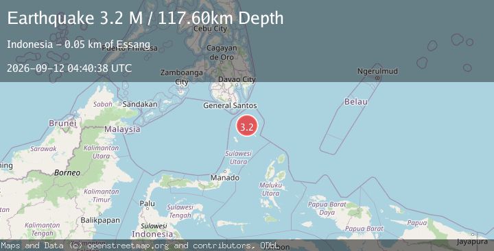 Map of Talaud Islands, Indonesia