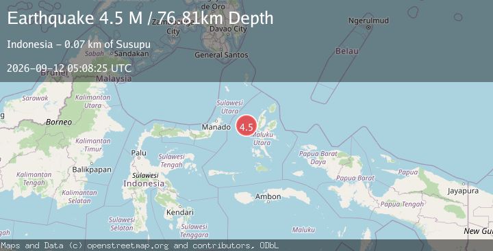 Map of Northern Molucca Sea