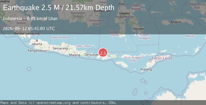 Map of Bali Sea