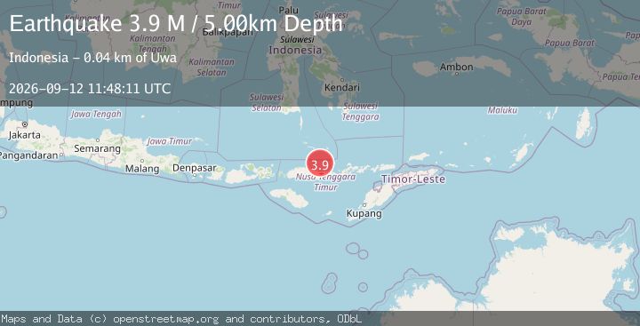 Map of Flores Region, Indonesia