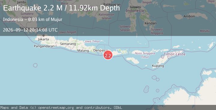Map of Sumbawa Region, Indonesia