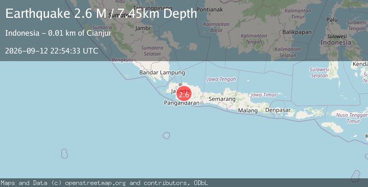 Map of Java, Indonesia