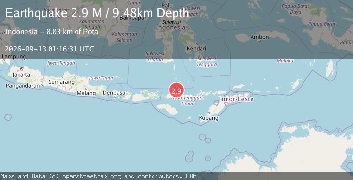 Map of Flores Region, Indonesia