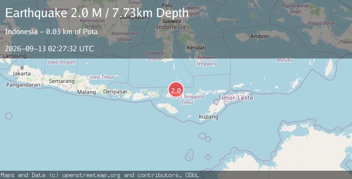 Map of Flores Region, Indonesia