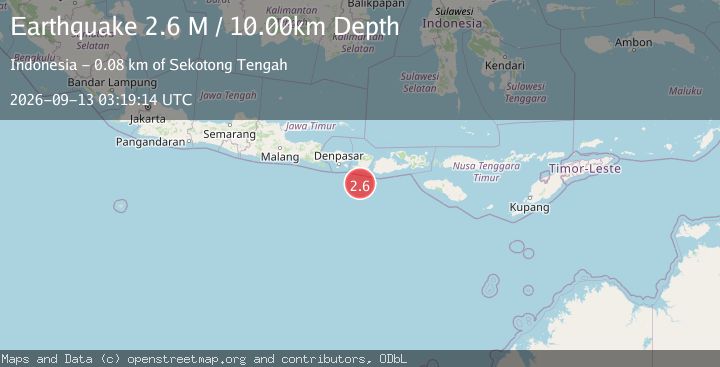 Map of Sumbawa Region, Indonesia