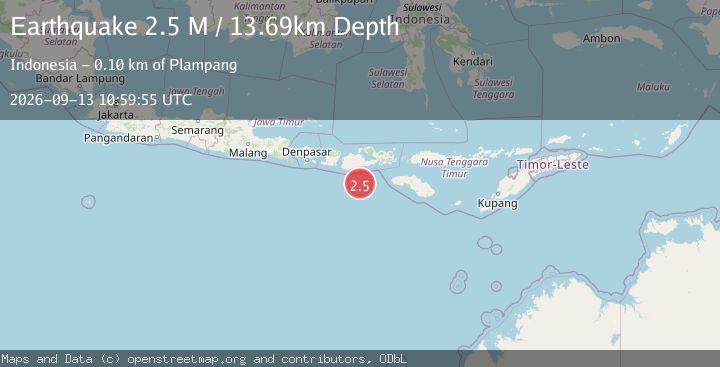 Map of Sumbawa Region, Indonesia