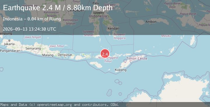 Map of Flores Region, Indonesia