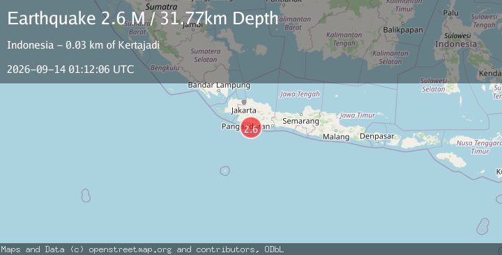 Map of Java, Indonesia