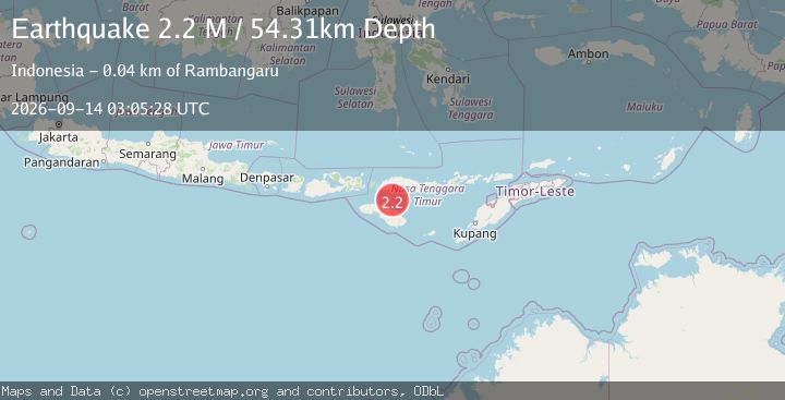 Map of Sumba Region, Indonesia