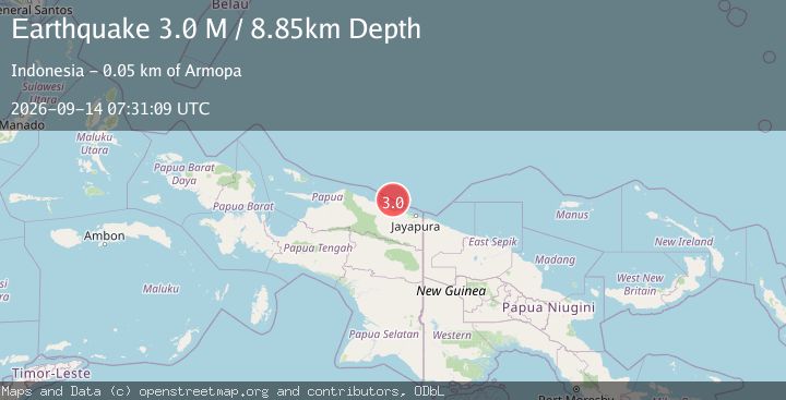Map of Near North Coast of West Papua
