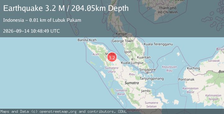 Map of Northern Sumatra, Indonesia