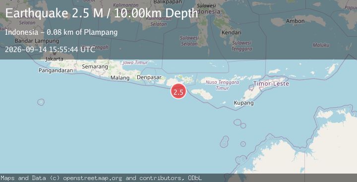 Map of Sumbawa Region, Indonesia