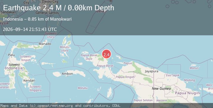 Map of West Papua Region, Indonesia
