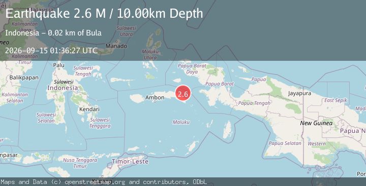 Map of Seram, Indonesia