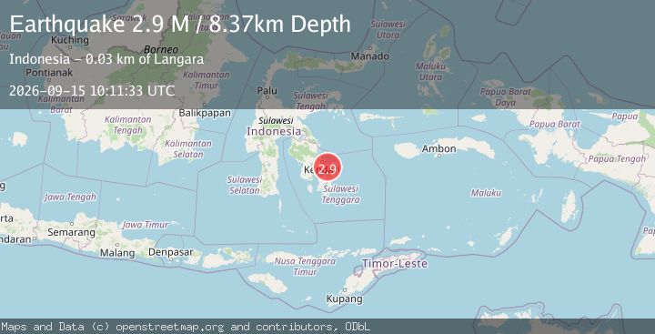 Map of Sulawesi, Indonesia