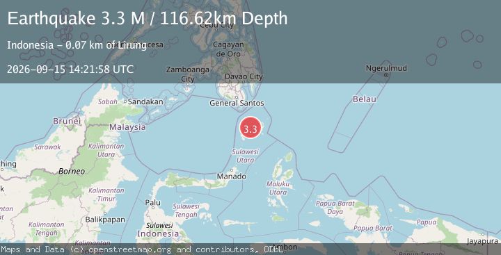 Map of Talaud Islands, Indonesia