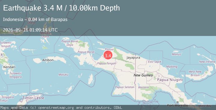 Map of West Papua, Indonesia