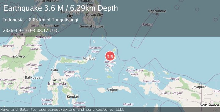 Map of Halmahera, Indonesia