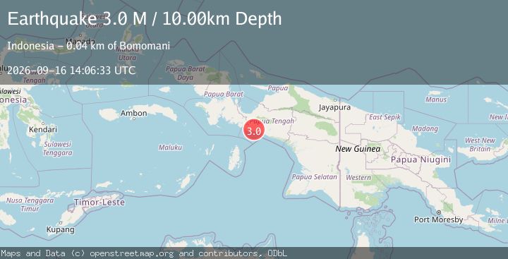Map of West Papua Region, Indonesia