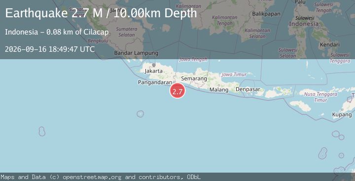 Map of Java, Indonesia